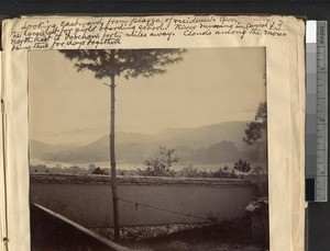 A view from the piazza of the missionary residence at Ing Hok, Ing Tai, Fujian, China, ca. 1910