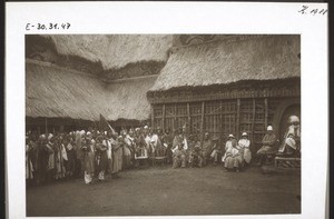 During the ceremony in which people declare their allegiance to the King