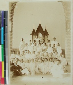 Ivohibe Church.The congregation gathered in front of altar, Ivohibe, Madagascar