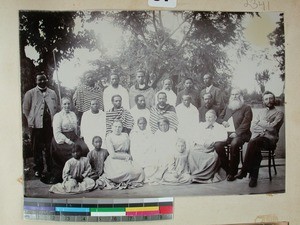 Teaching school students, Fianarantsoa, Madagascar, ca.1907