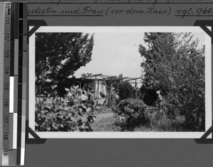 In the yard of the untenanted mission house, South Africa East, 1933-12-31