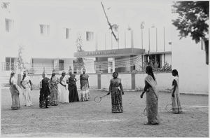 South India, 1989. Lebanon Sewing School and Seminary, Tiruvannamalai. Some sports are also inc