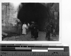 The entrance gate to the city of Guilin, China, 1947