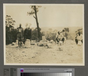 Quarry and Masons, Kikuyu, Kenya, August 1926