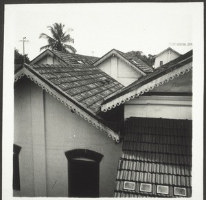 Blick vom Dach der Buchbinderei über einen Teil der Gebäude
