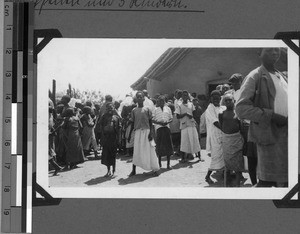 After baptism, Sikonge, Unyamwezi, Tanzania, 1933