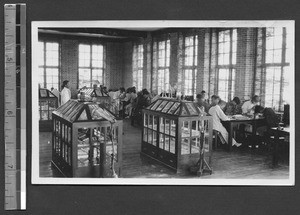 Working in a lab, Chengdu, Sichuan, China, ca.1934