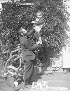 Missionary and little boy, Pretoria, South Africa, ca. 1896-1911