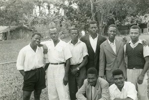 Men in charge of the camps for young people, in Samkita, Gabon