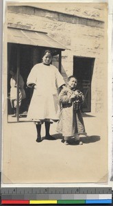 Nurse and patient at Ellen Lavine Graham Hospital, Haizhou, China, 1926