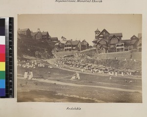 View of crowds, Andohalo, Madagascar, ca. 1874