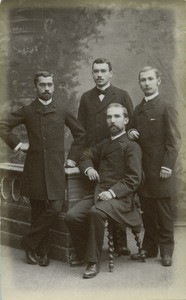 Group of PEMS missionaries : Louis Jalla, Urbain Teissères, Elie Allégret and Benjamin Escande