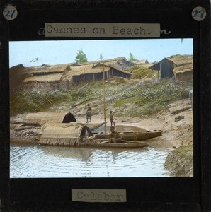 "Canoes on Beach, Calabar", late 19th century