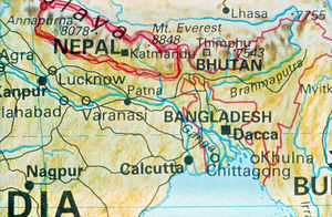 Nepal is placed between China to the North and India to the South. Size of the country is three