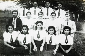 Students and staff, Peru, 1945