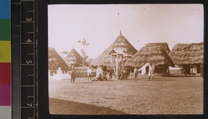 Bell cote in chief's compound, Bunumbu, Sierra Leone, ca. 1927-28