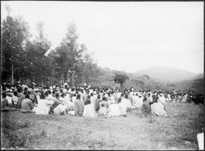 Meeting following the mission conference, Shigatini, Tanzania, 1913