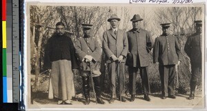 Officials at opening of a bridge, Haizhou, Jiangsu, China, 1926