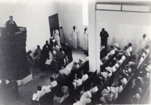 Interior of the church of the Centenary in Douala, Cameroon