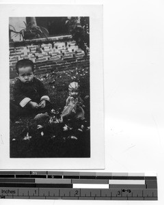 A child at Luoding, China, 1937