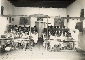 Pupils in a classroom in school Benjamin Escande in Ambositra, Madagascar