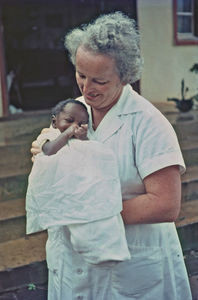 DMS Missionary and Nurse, Ellen Margrethe Christensen, leader of Izimbya Clinic, Kagera Region