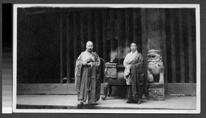 Buddhist monks, Sichuan, China, ca.1900-1920