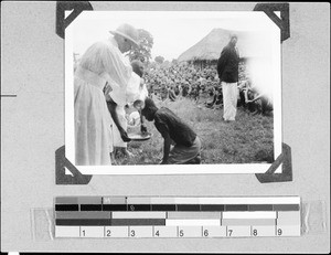 Baptism of a boy, Nyasa, Tanzania, 1936