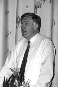 Church minister Torben Rechendorff at the annual meeting in Hammerum in 1991