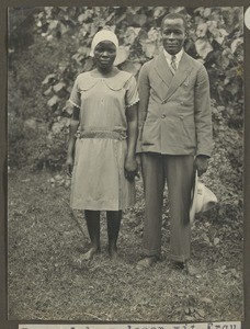 Teacher Asser with wife, Tanzania, ca.1929-1940