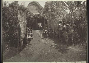 Bridge over the moat in Bamum, in the background the Gatehouse