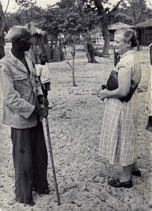 Dr Annette Casalis and Abrahama, chief of the lepers' village