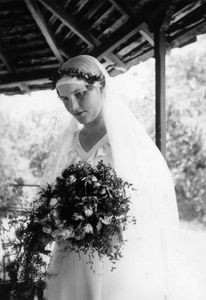 Missionary Petra Andersen née Nissen on her wedding day March 9, 1935 in Panruti
