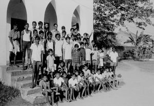 East Jeypore, Rayagada District, India. All the boys of Gunupur Hostel. 22/04/1972. At the back