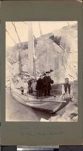 Rev. and Mrs. Charles Hartwell on a boat, Fujian, China, 1901 Dec. 7