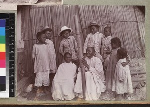 Musician playing valiha, Madagascar, ca. 1913