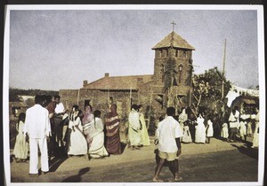 Neue Kirche im Rohbau in Ranebennur (bei Motebennur / Indien) wird der Gemeinde übergeben