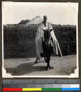 Chief of Shendam on horseback, Nigeria, 1923