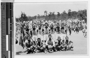 Holy Mother School football team, Peng Yang, Korea, 1935