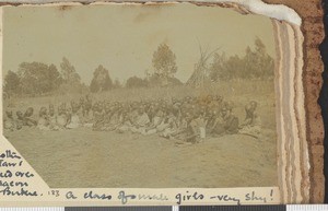 Girls’ class, Butere, Nyanza province, Kenya, 1918