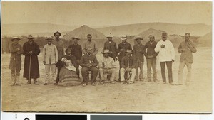 King Sepane with sub chiefs and others in Manuane, South Africa