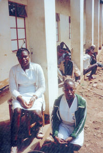 ELCT, Karagwe Diocese, Tanzania. Nyakahanga Hospital. Outside Surgical Department, Ward C. In f