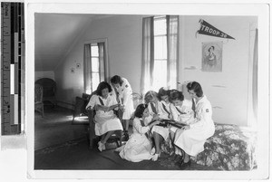 Girl Scout Troop 38 of Maryknoll School, Punahou, Honolulu, Hawaii, ca. 1939