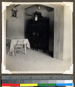 Dining room of Mission House, Shendam, Nigeria, 1923