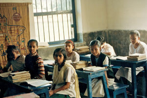 Danish Bangladesh Leprosy Mission/DBLM, 26th November 1991. The school at Nilphamari