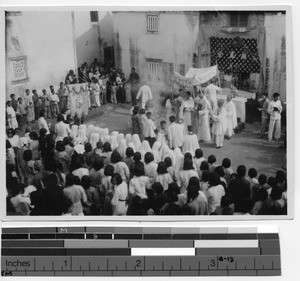 The Corpus Christi procession in Soule, China, 1935