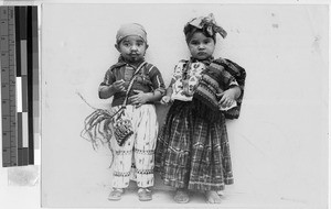 Children wearing fiesta costume, Guatemala City, Guatemala, ca. 1946