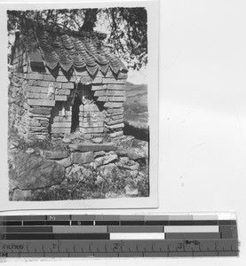 Chinese Pagan shrine in Xinbin, China, 1930