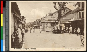 Hindu temple off a city street, Poona, India, ca.1920-1940