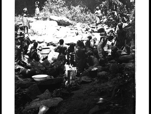 "At the place where people collect water in Aburi"